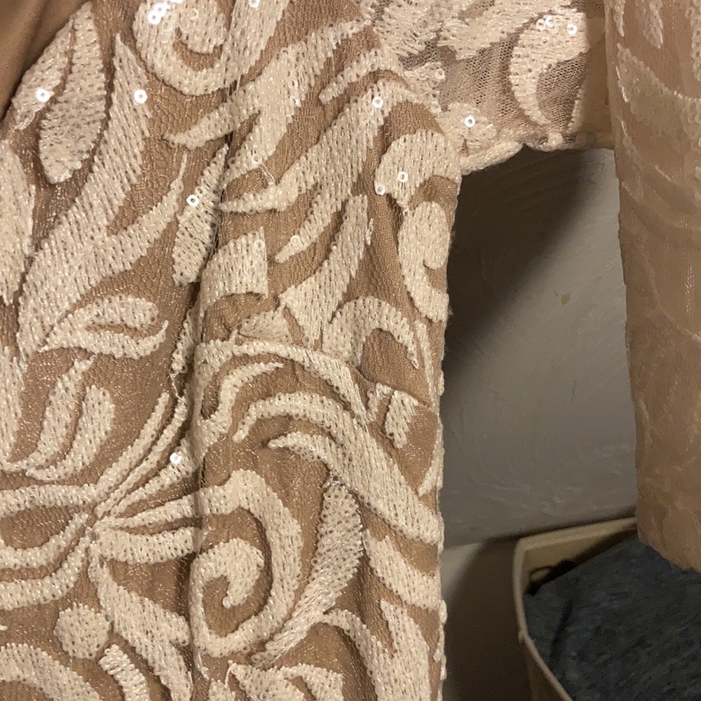 Flattering fitted full length cocktail dress